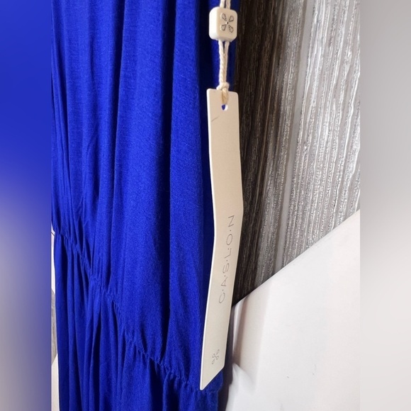 019. NWT CASLON Blue Maxi Dress Side Slit XS - Picture 7 of 11